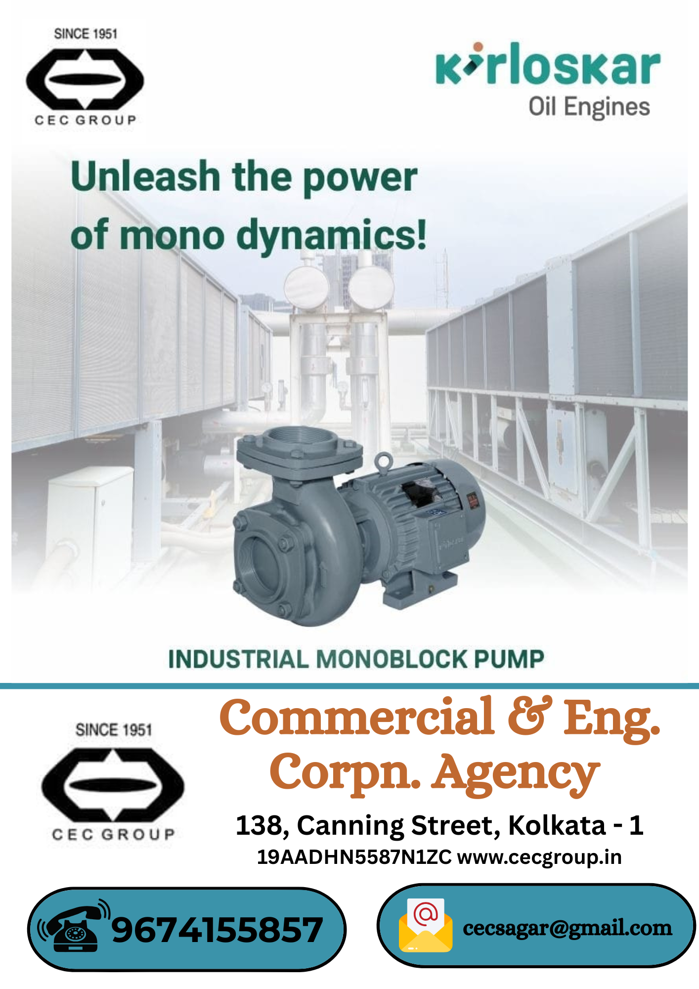 Kirloskar Industrial Monoblock Pumpsets