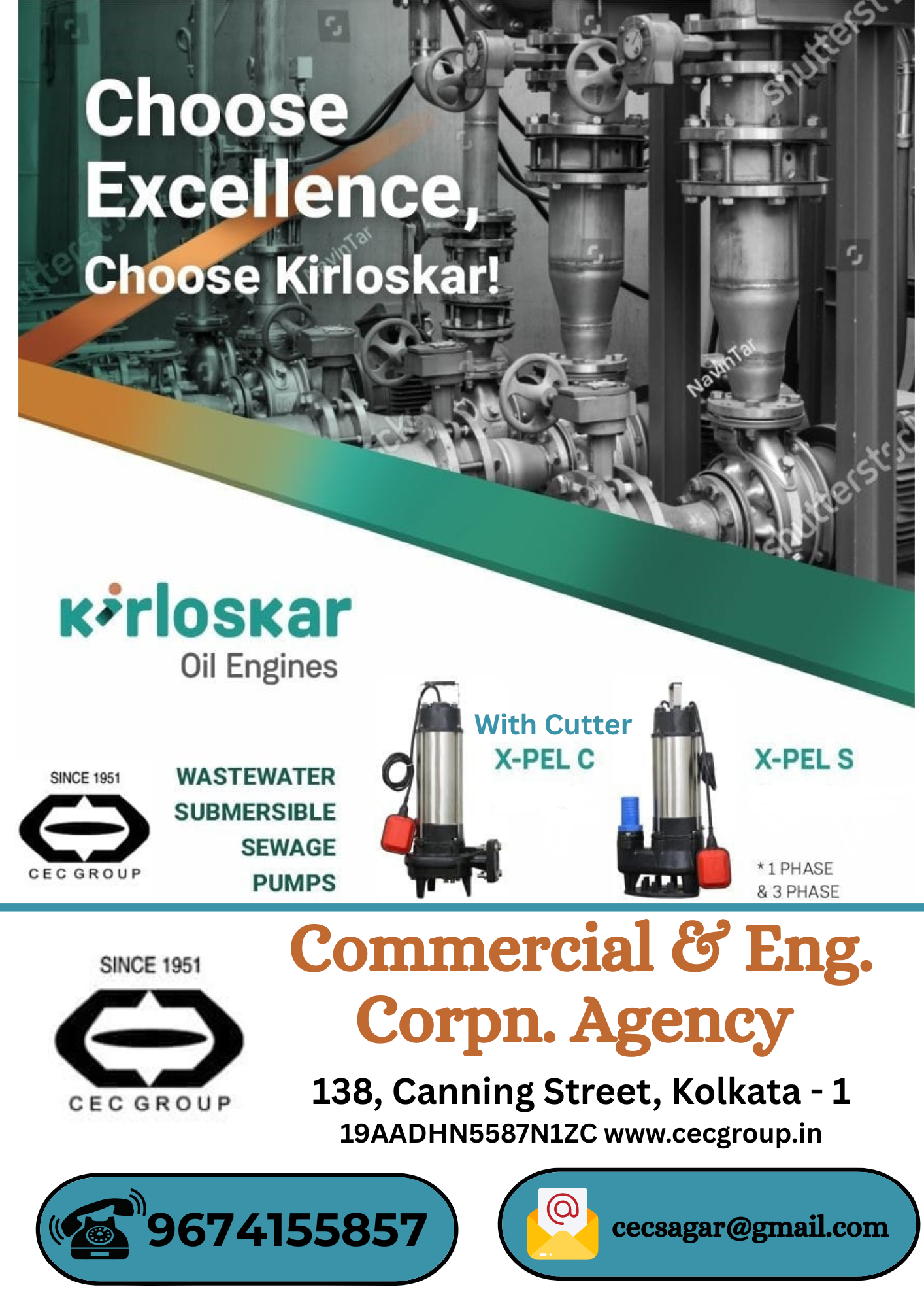 KIRLOSKAR W A S T E W AT E R S U B M E R S I B L E P U M P S